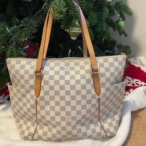 Louis Vuitton LV totally MM Azur DA shoulder bag tote bag